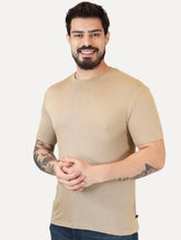 Camiseta Calvin Klein Jeans Masculina Lisa Tricot Cáqui Médio