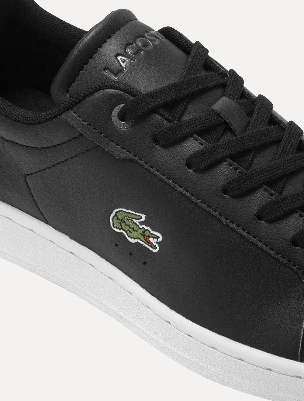 Tênis Lacoste Masculino Couro Carnaby Pro Leather Blk/Wht Preto