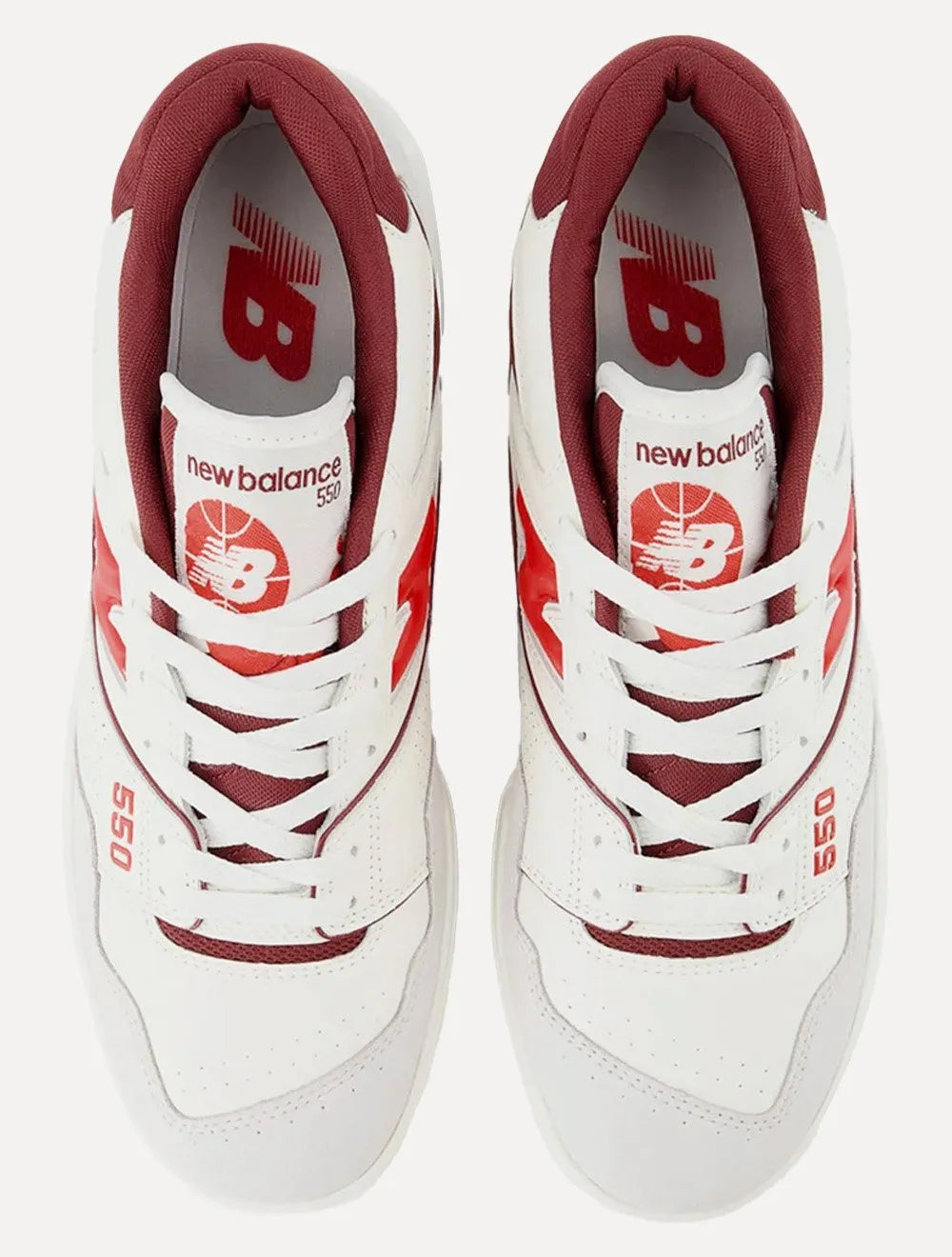 Tênis New Balance Masculino Casual 550 Dark Red Cáqui Claro