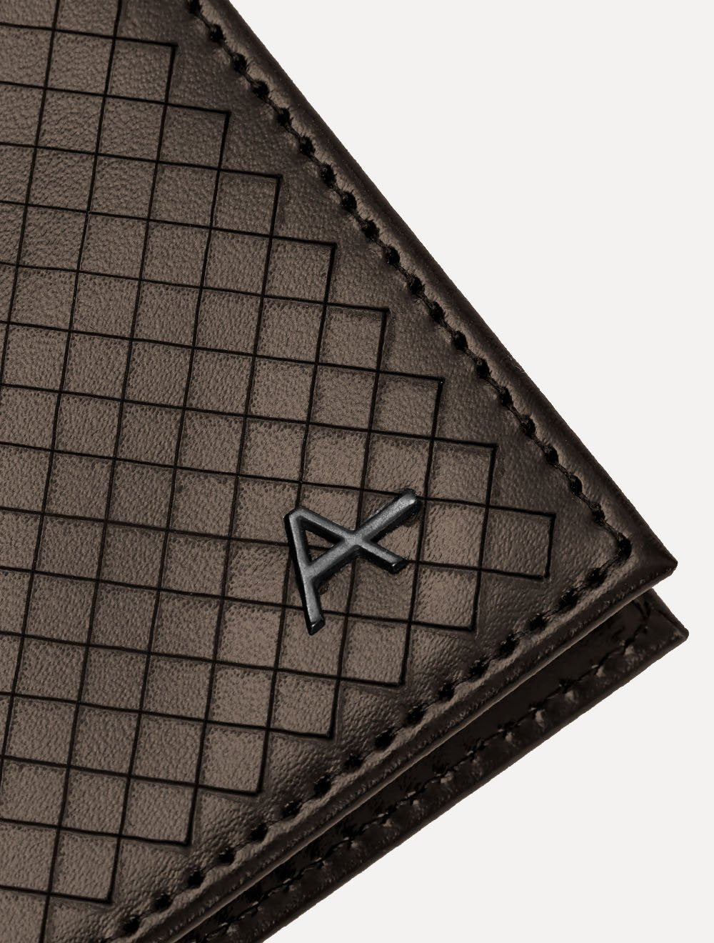 Carteira Aramis Masculina Couro Losango Marrom Escuro
