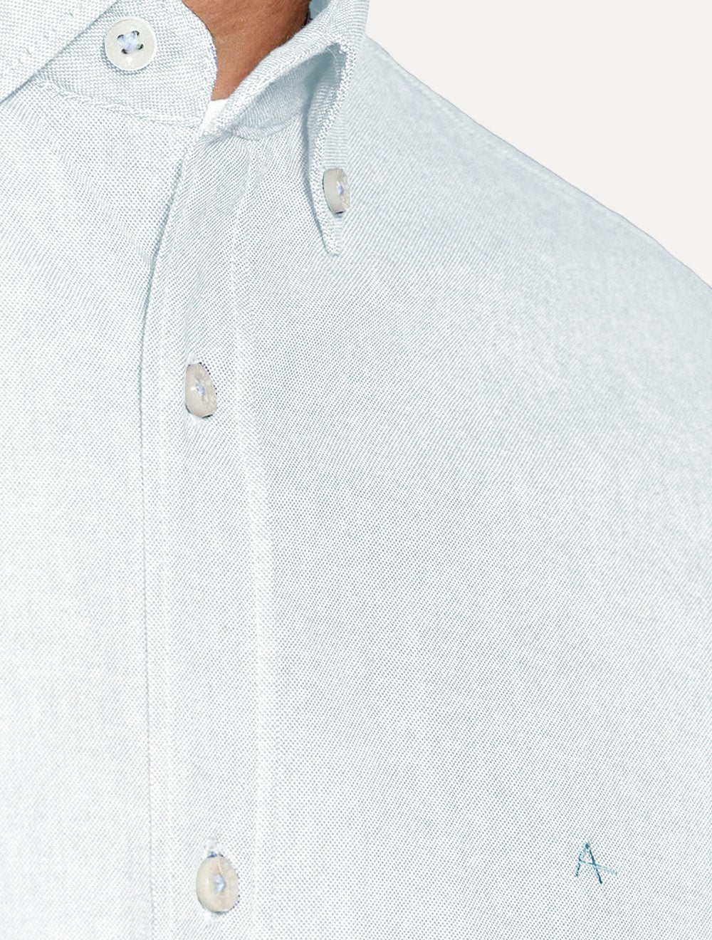 Camisa Aramis Masculina Slim Oxford Planalto Azul Celeste