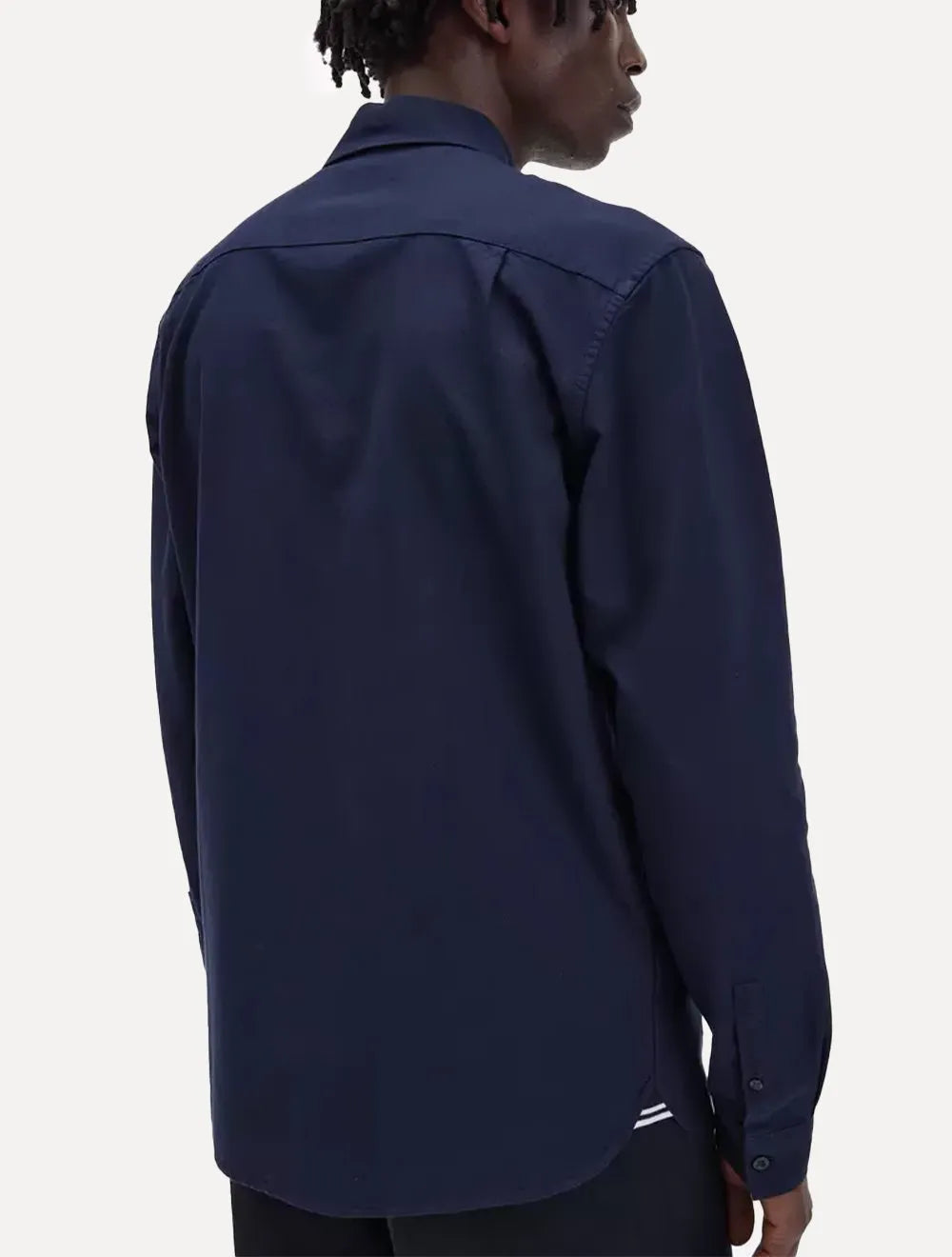 Camisa Fred Perry Masculina Oxford Pocket Light Logo Azul Escuro