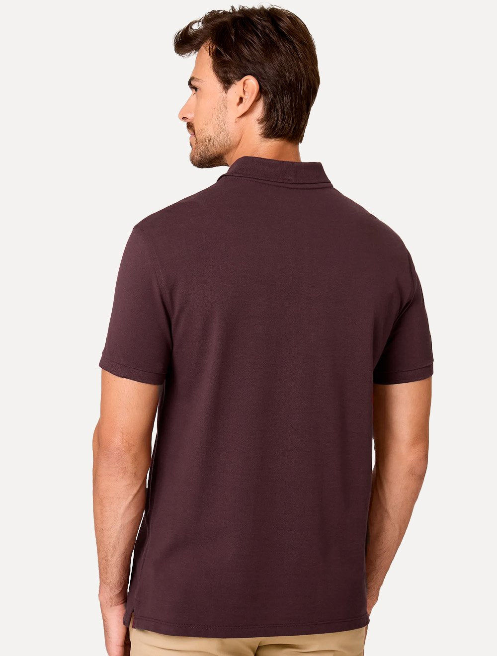Polo Dudalina Piquet Essentials Cotton Basica Modal Roxo Escuro