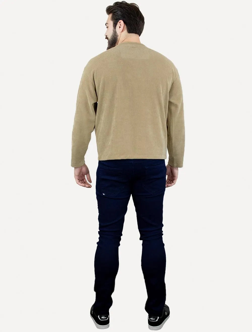 Moletom Osklen Masculino Denver Canelado Cáqui