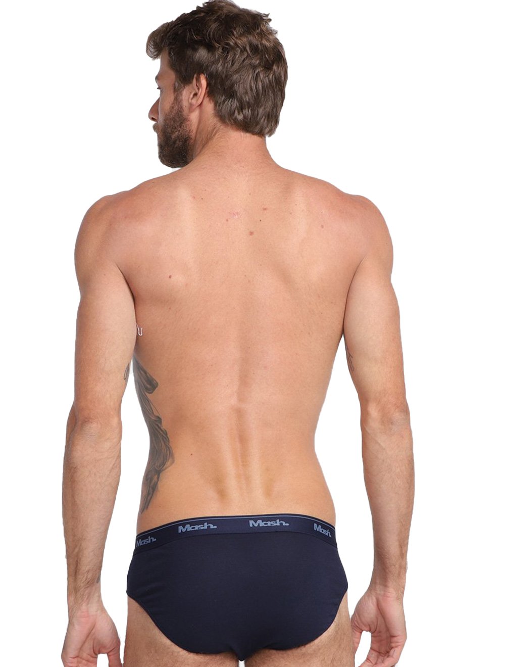 Cueca Mash Slip Cotton Basic Azul Marinho