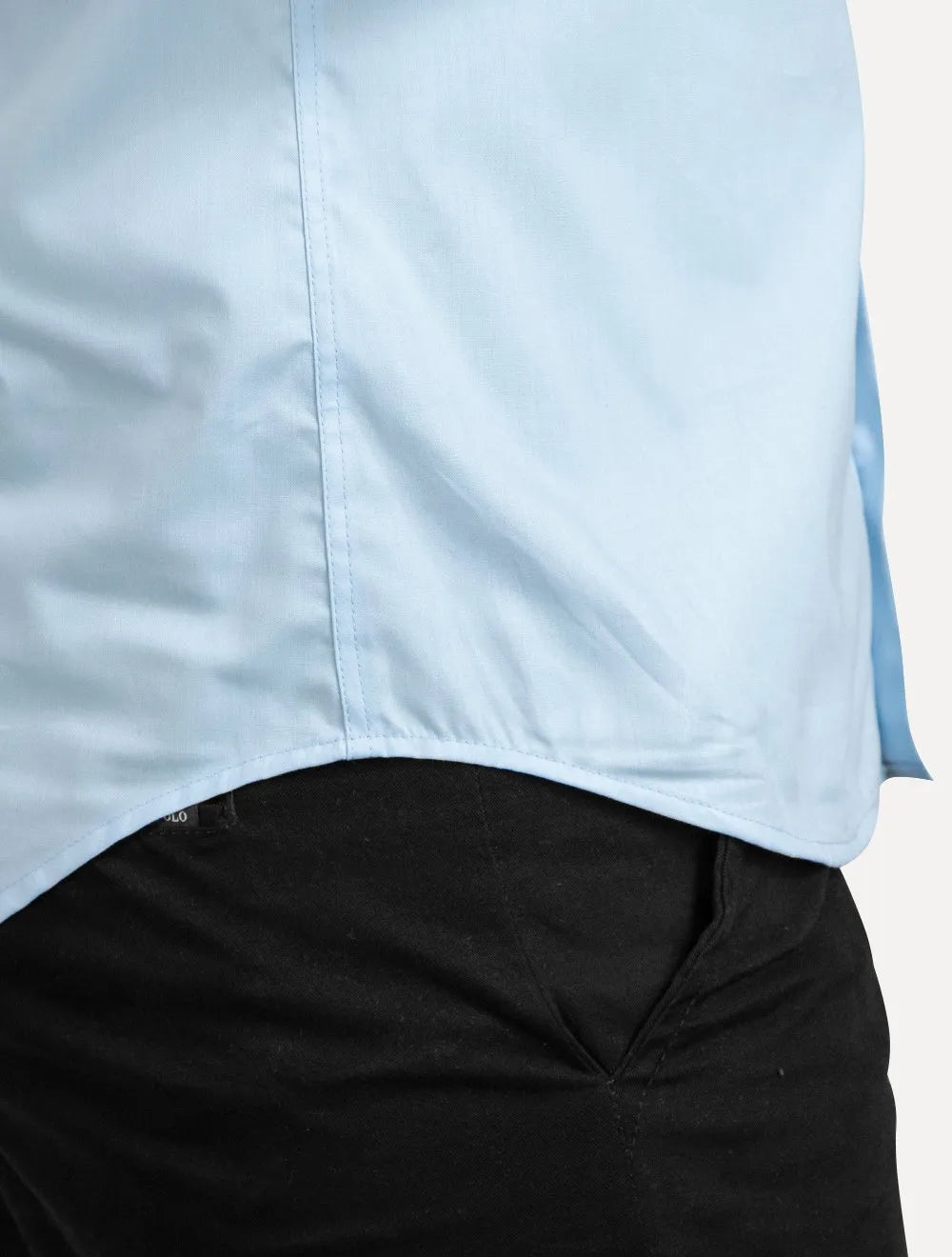 Camisa John John Masculina Slim Blu Logo Azul Claro