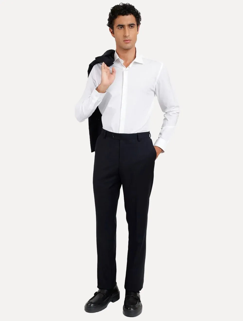 Camisa Aramis Masculina Regular Tricoline Liso Stretch Branca