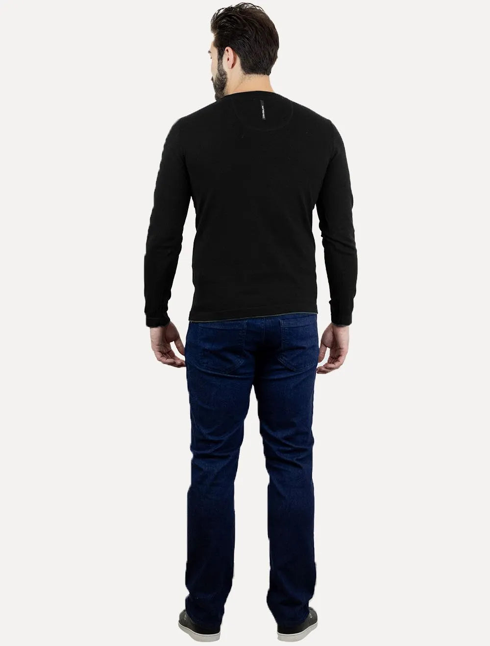Suéter Calvin Klein Jeans Masculino Tricot Logo Reissue Preto