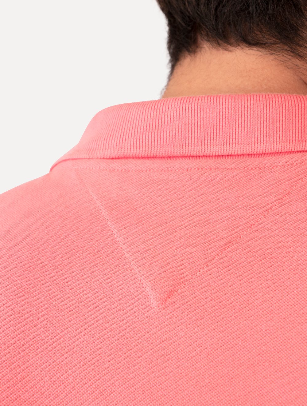 Polo Tommy Jeans Masculina Piquet Regular Placket Rosa