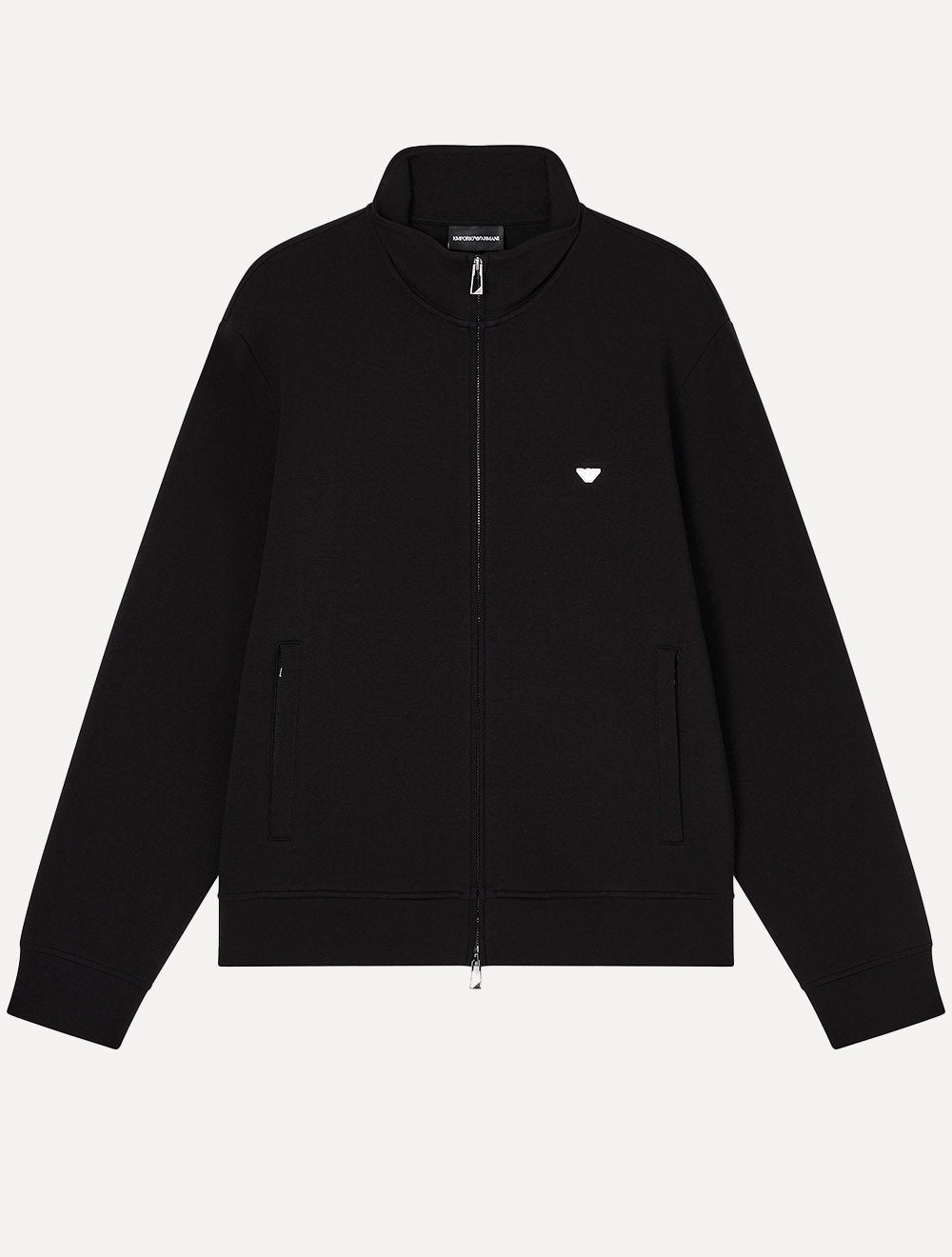 Blusa Moletom Emporio Armani Masculina Essential Full Zip Preta