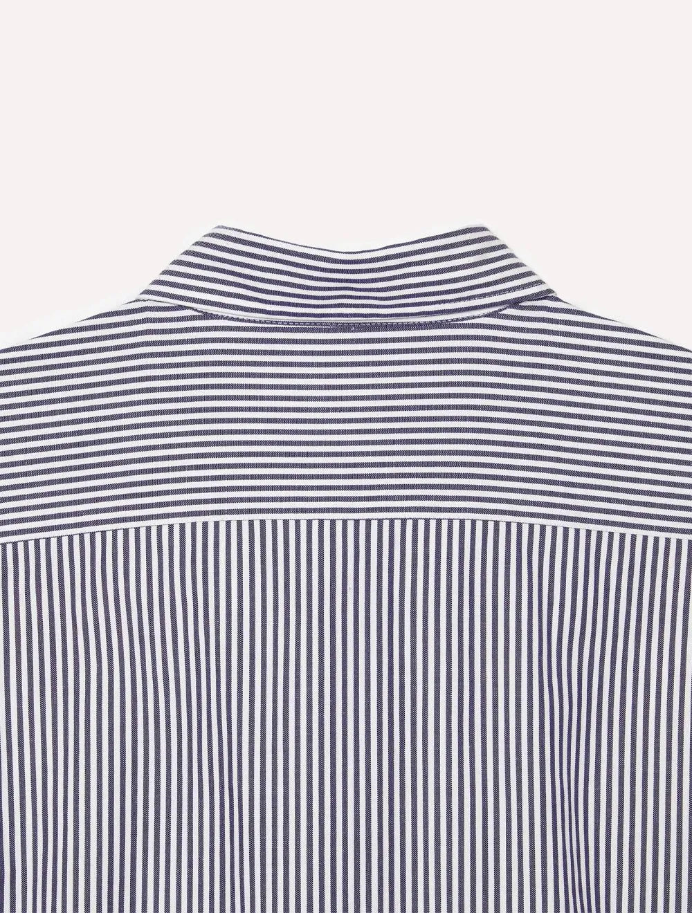 Camisa Lacoste Masculina Regular Striped Cotton Azul Marinho/ Branca
