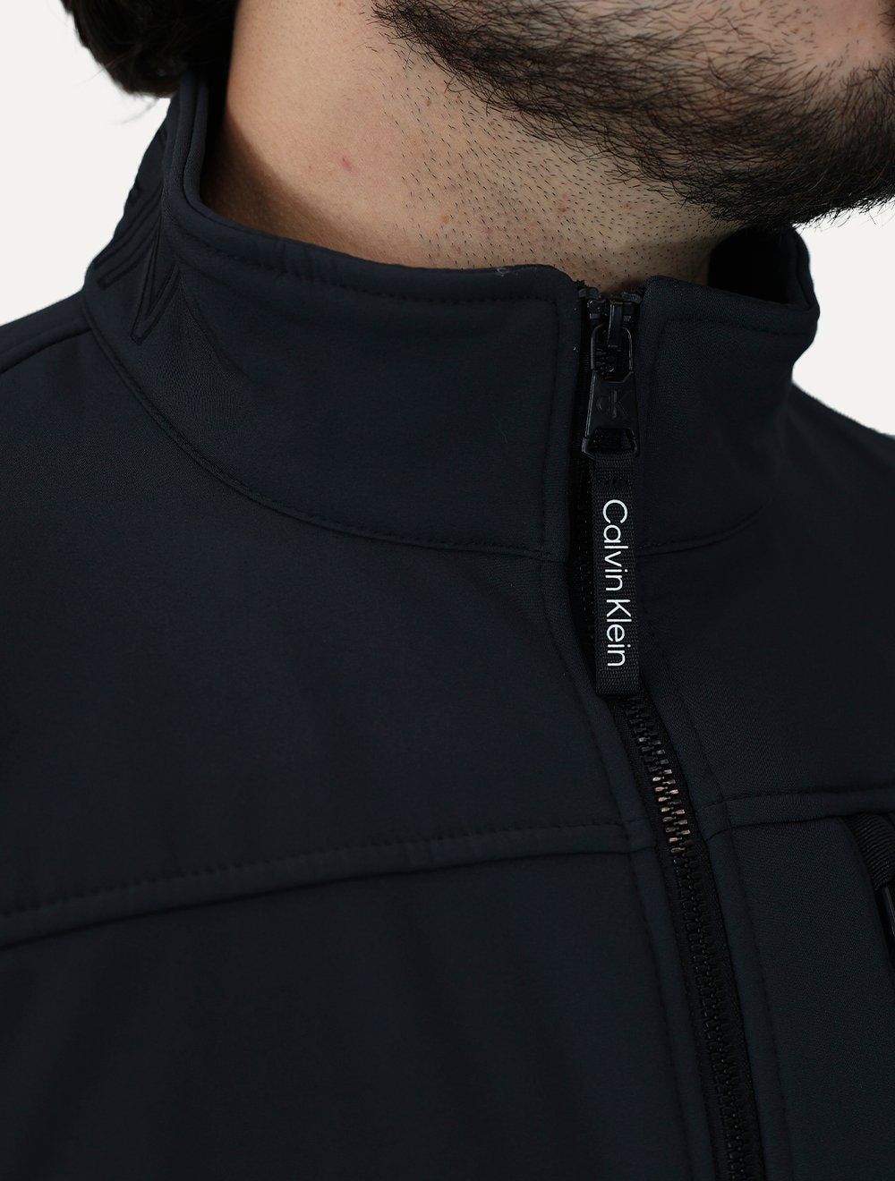 Jaqueta Calvin Klein Masculina Basic FullZiper Aquaguard Chumbo