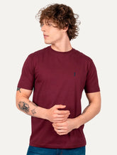 Camiseta Aleatory Masculina Navy Icon Bordô