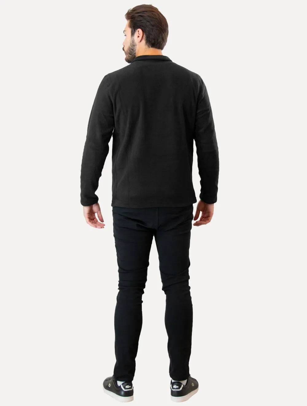 Blusa The North Face Masculina Fleece TKA 100 Glacier 1/4 Zip Preta