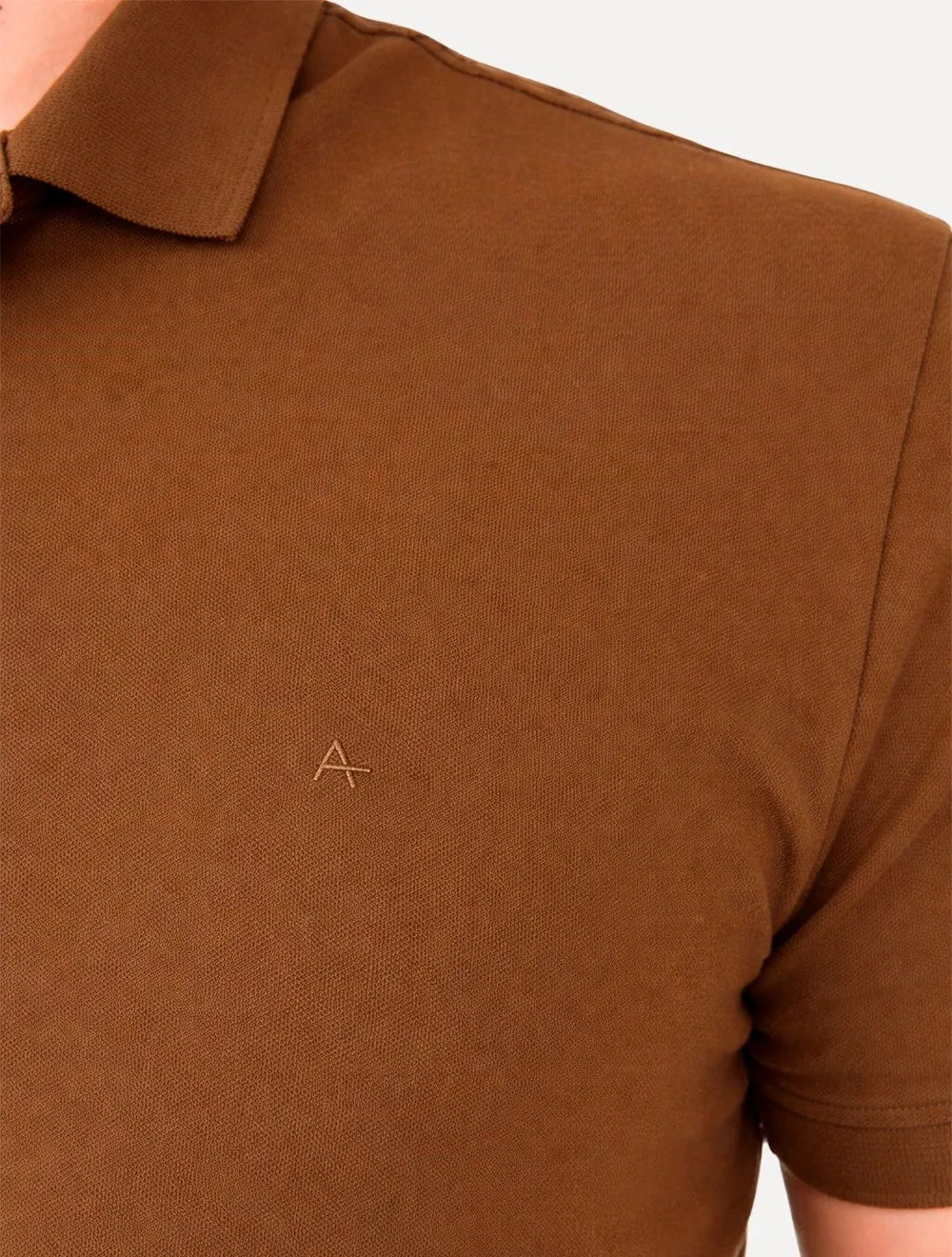 Polo Aramis Masculina Regular Basic Piquet Mono Marrom