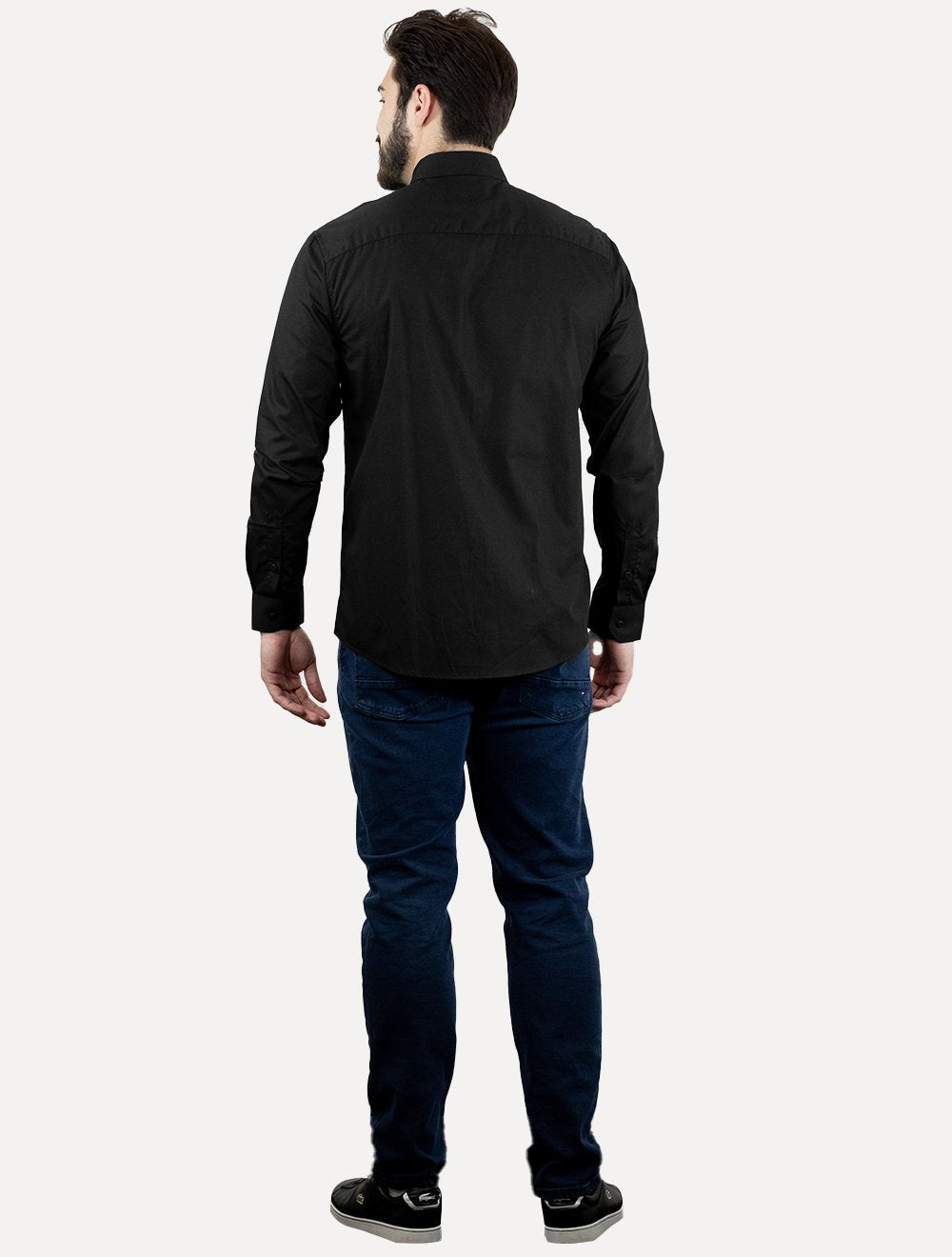 Camisa Calvin Klein Jeans Masculina Regular Plain Dark Logo Preta