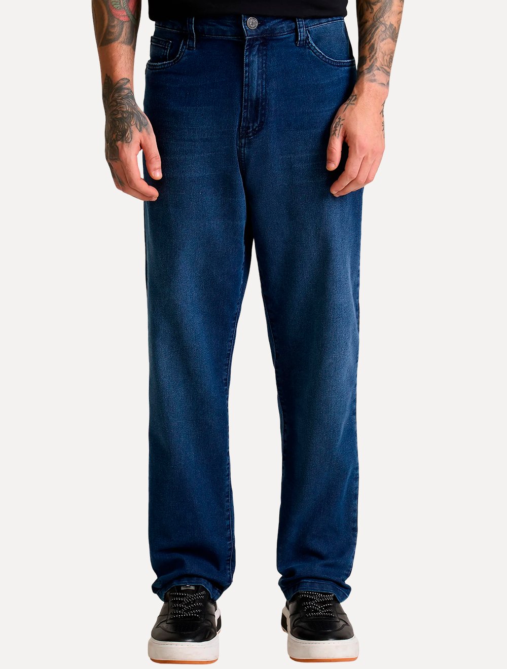 Calça John John Jeans Masculina Straight Cartagena Azul Médio