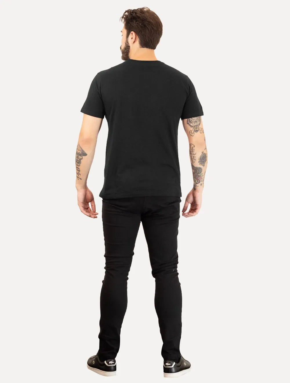 Camiseta John John Masculina Slim Outline Logo Preta