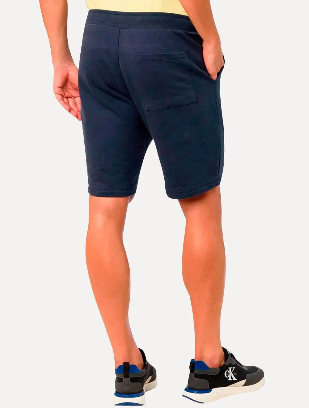 Bermuda Calvin Klein Jeans Masculina Moletom Side New Logo Azul Marinho