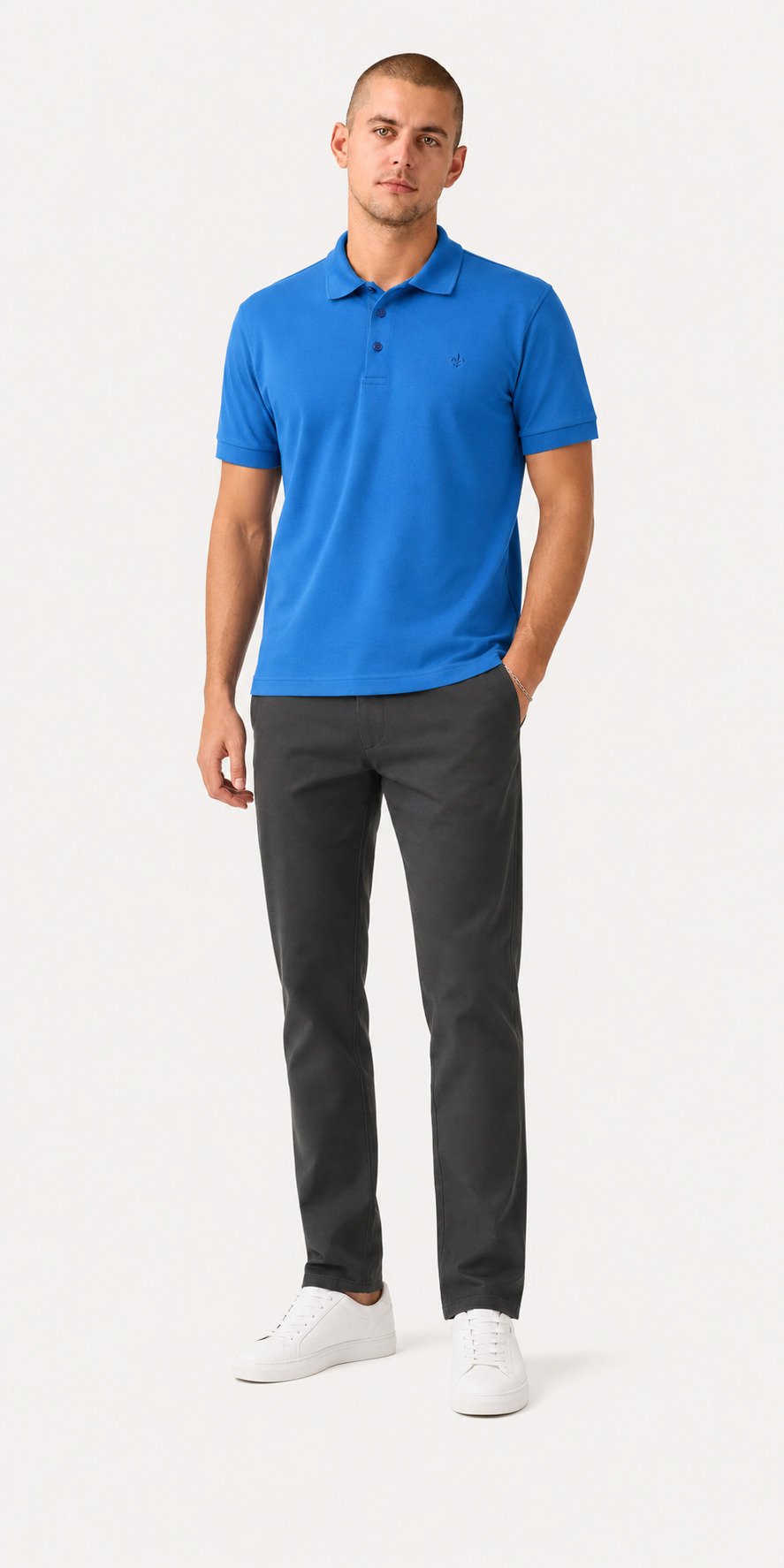 Polo Dudalina Piquet Essential Color Azul