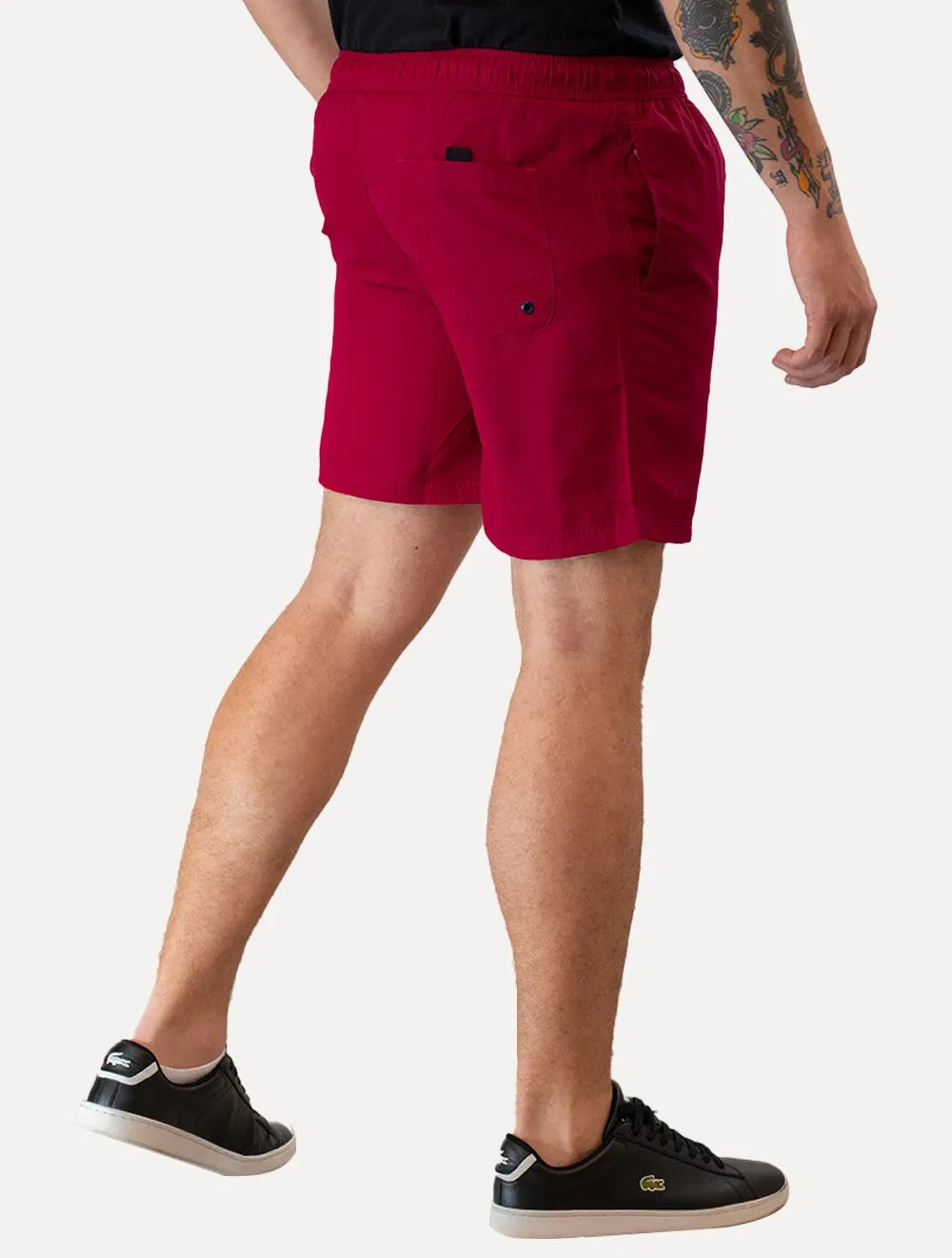 Short Original Penguin Masculino D'Água Basic Patch Vermelho