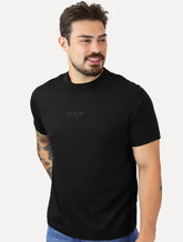 Camiseta Replay Masculina Regular Silk Frontal Logo Preta