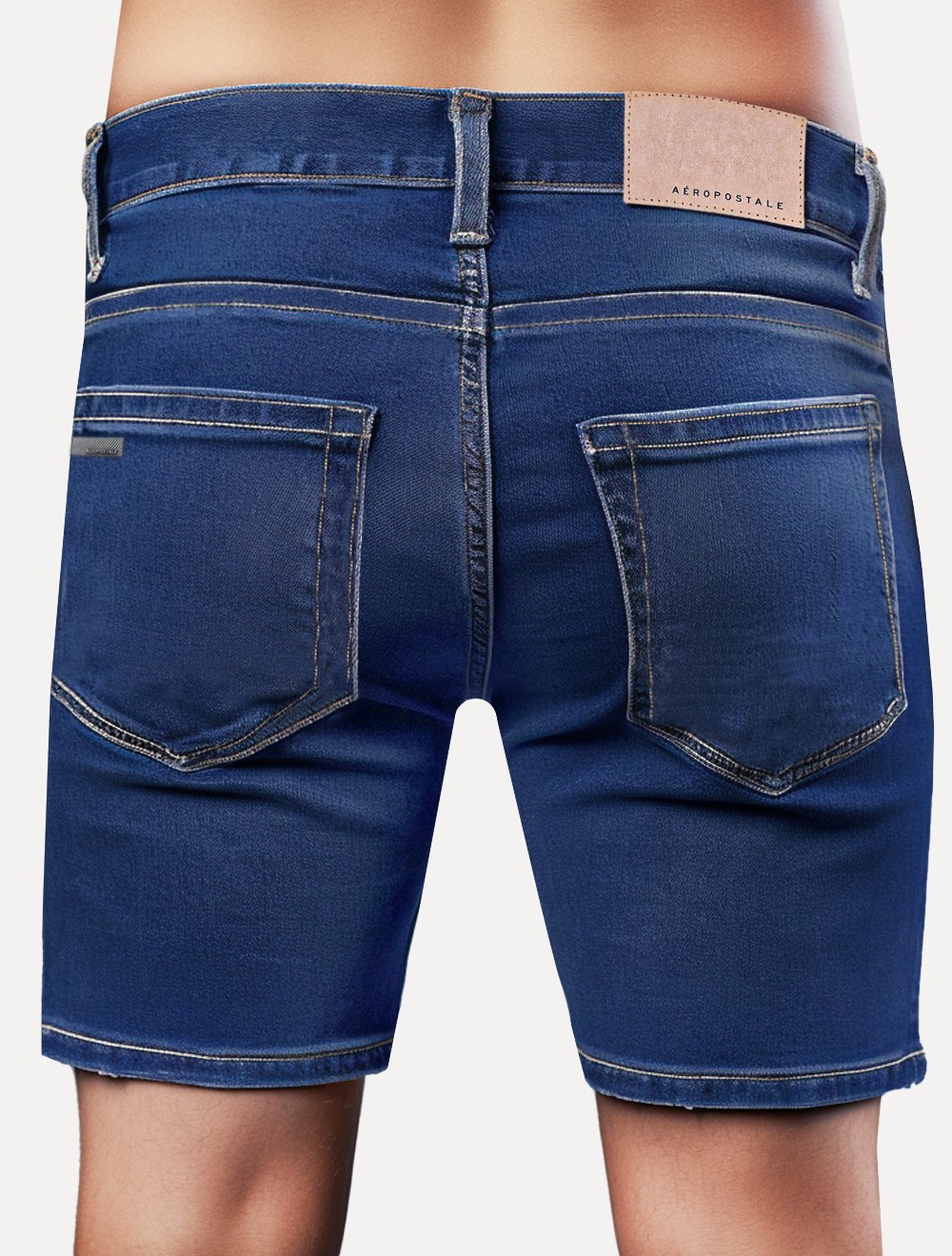 Bermuda Aeropostale Masculina Jeans Walk Azul Escuro