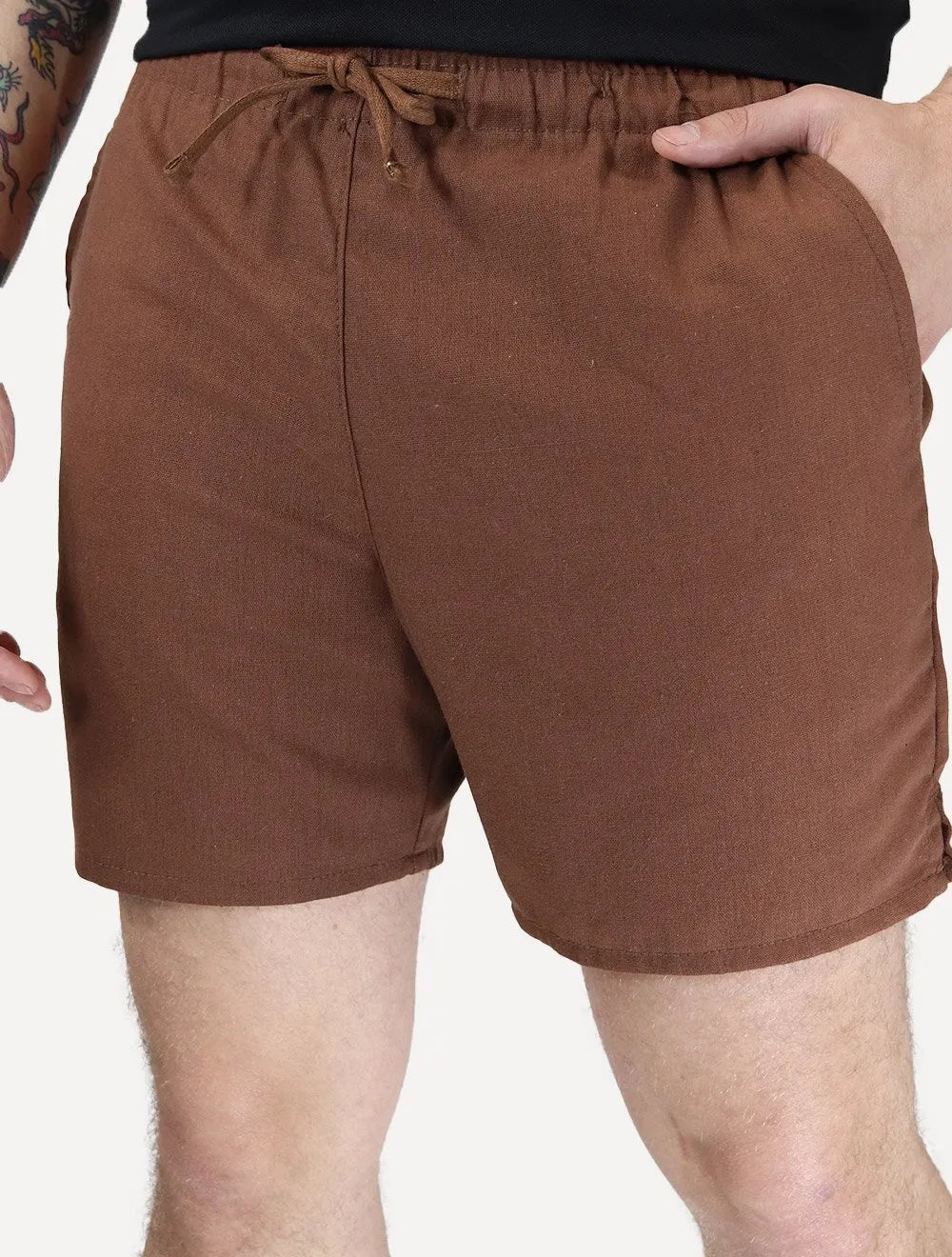 Short Foxton Masculino Linho Pier Casual Marrom