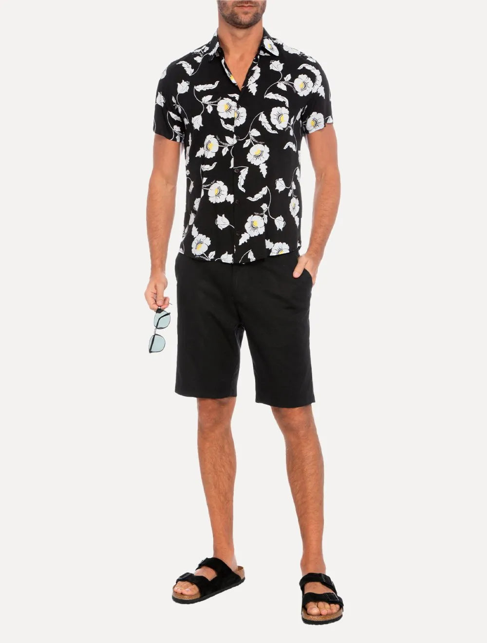 Bermuda Osklen Masculina Alfaiataria Basic Linen Preta