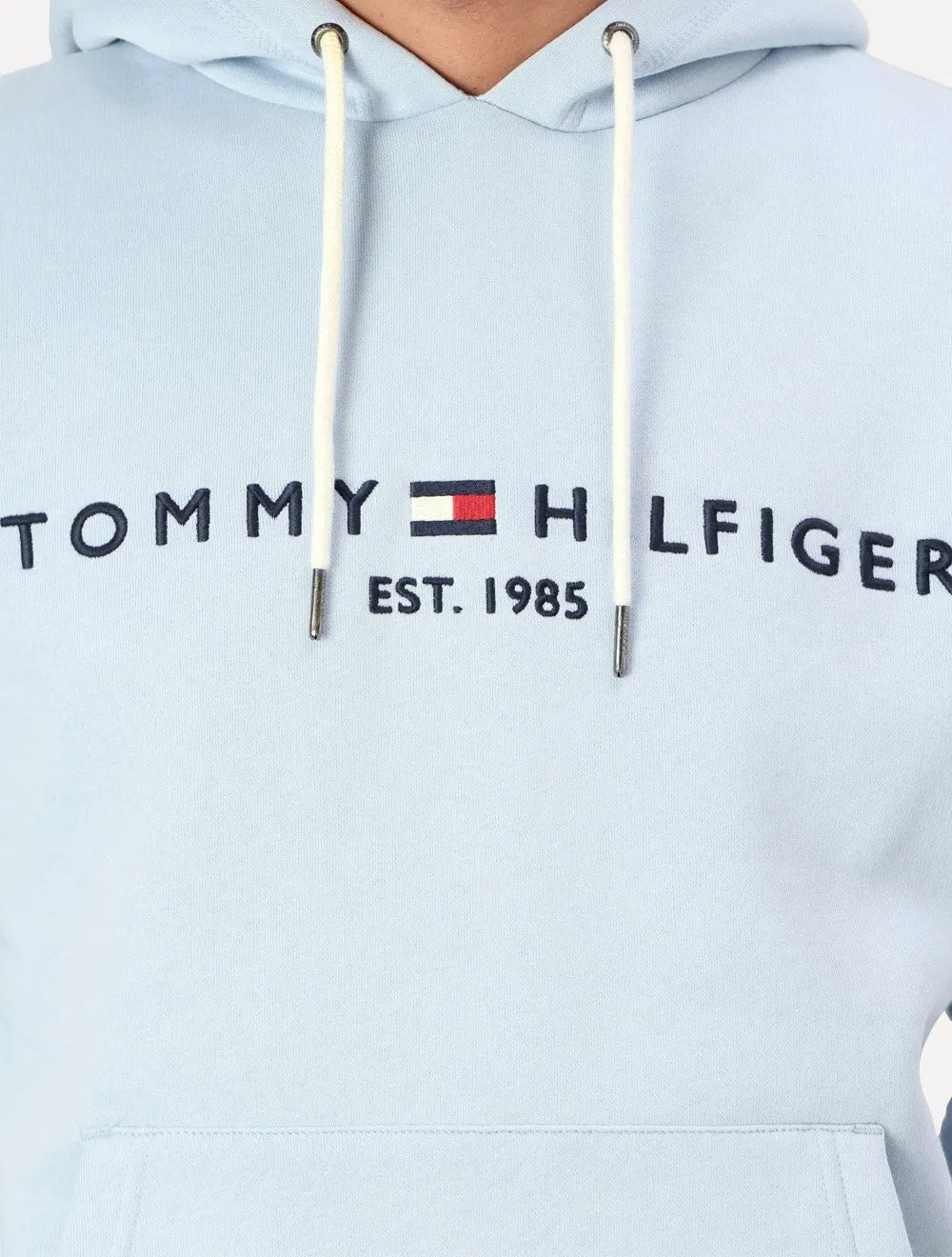 Moletom Tommy Hilfiger Masculino Hoodie Logo Core Azul Claro