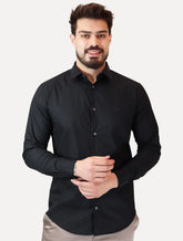 Camisa Empório Armani Masculina Stretch Embroidered Mono Logo Azul Escuro