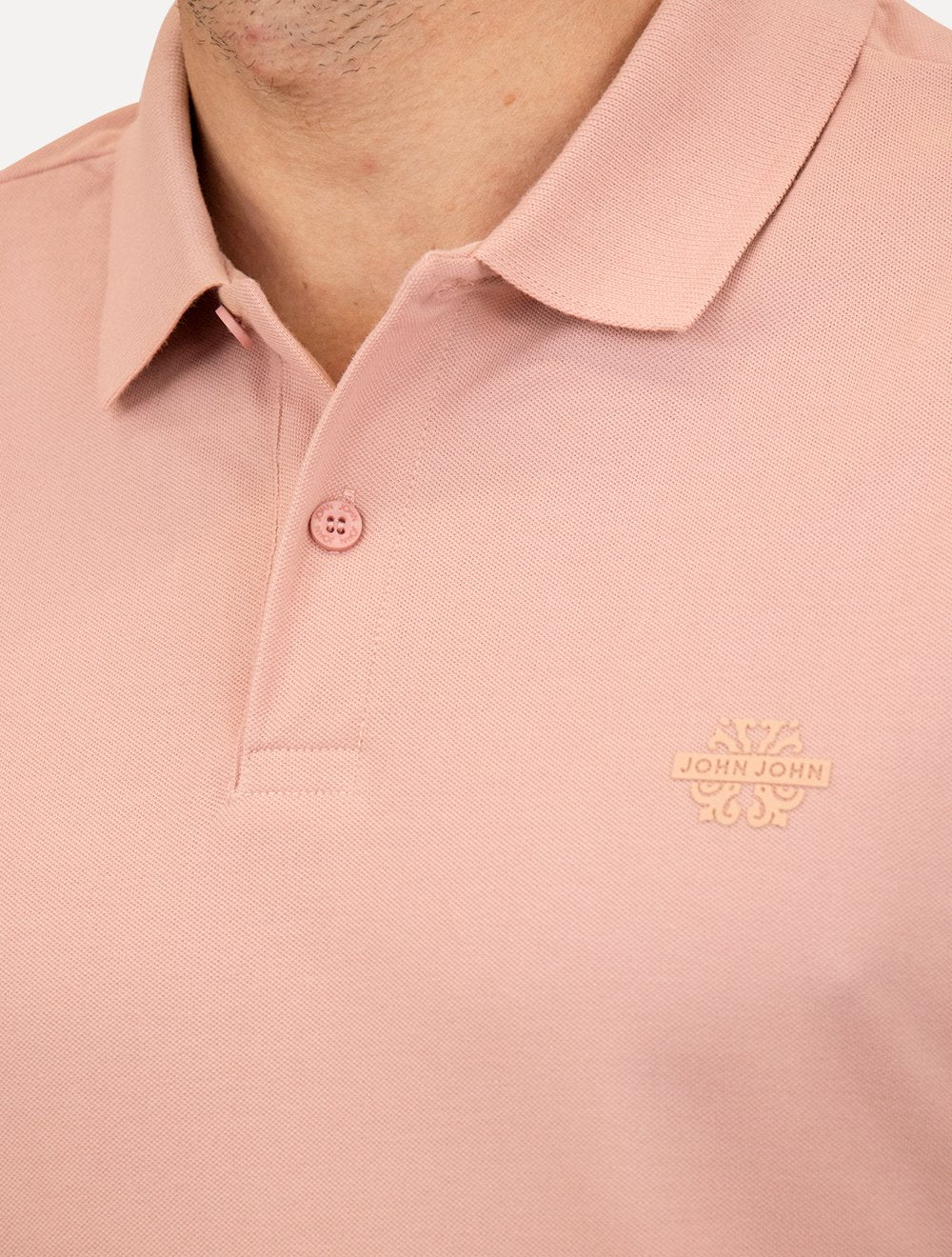 Polo John John Masculina Light Transfer Rosa