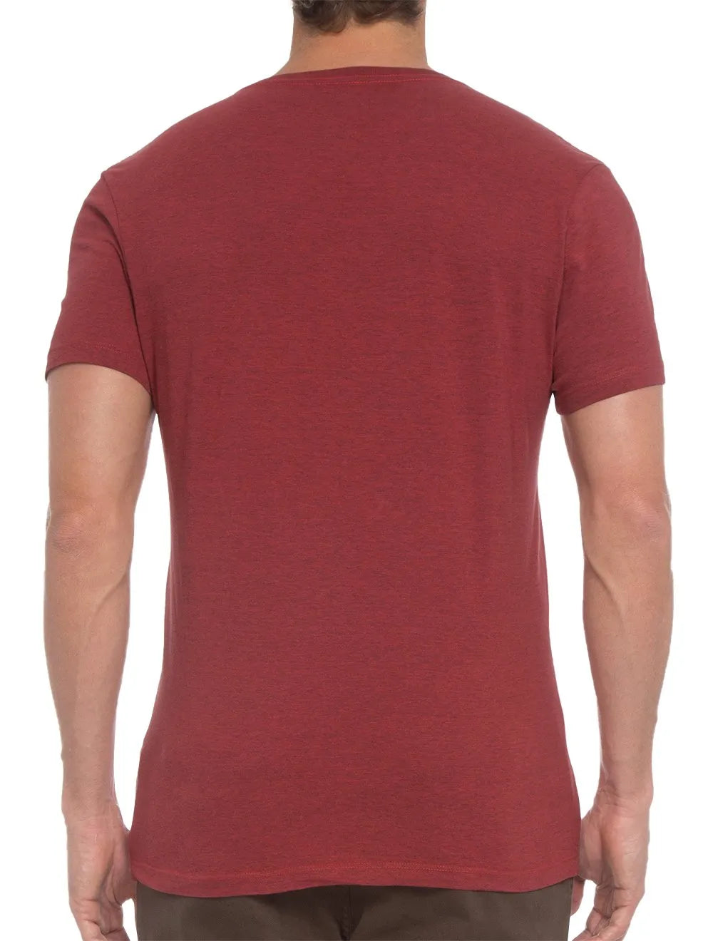 Camiseta Ellus Masculina Cotton Fine Classic Logo Mescla Vermelha