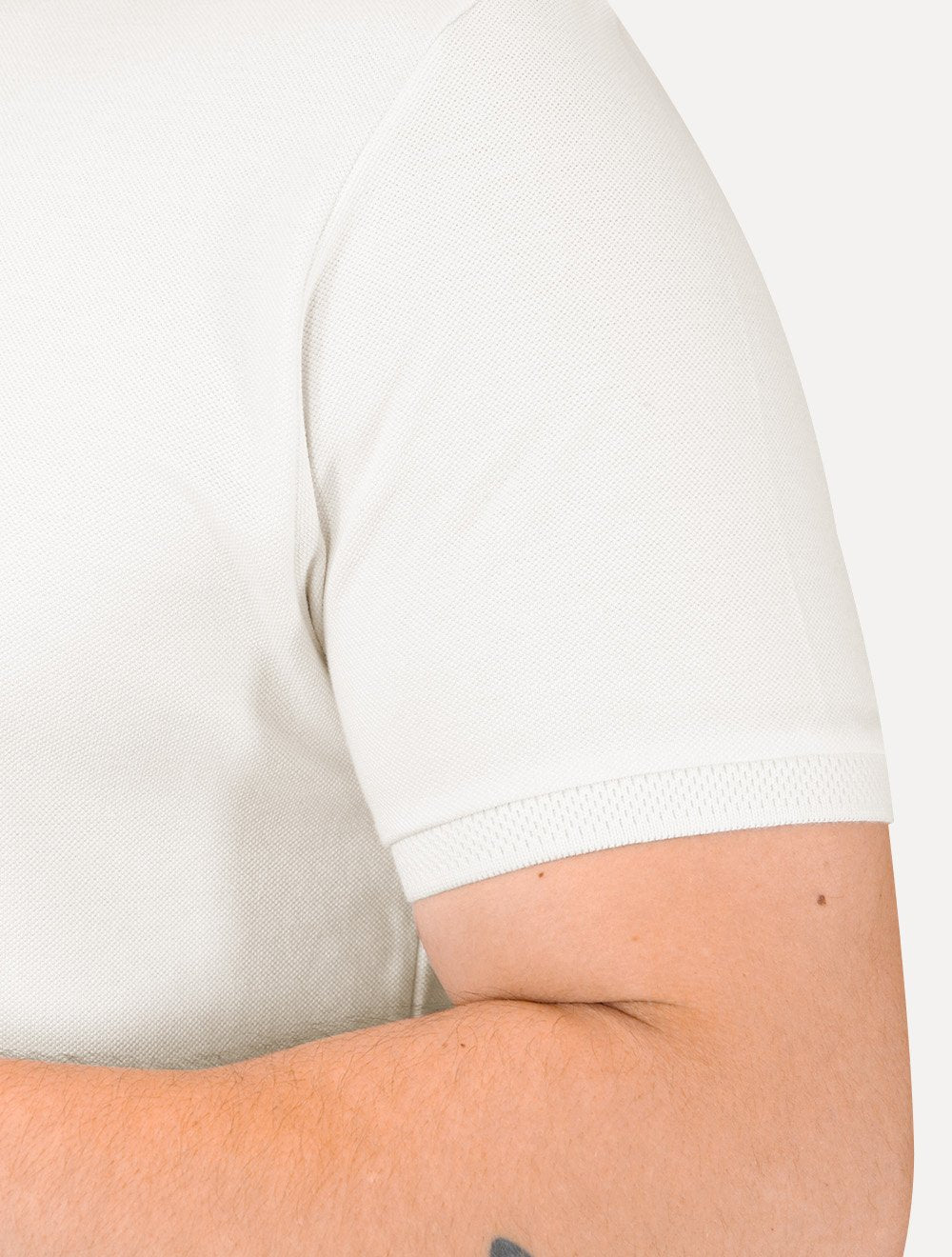 Camiseta Aramis Masculina Piquet Gola Retilinea Textura Off White
