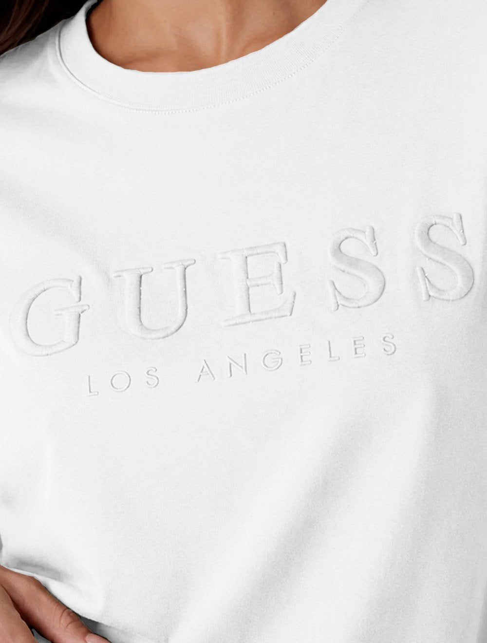 Camiseta Guess Feminina Los Angeles Embroidery Logo Branca