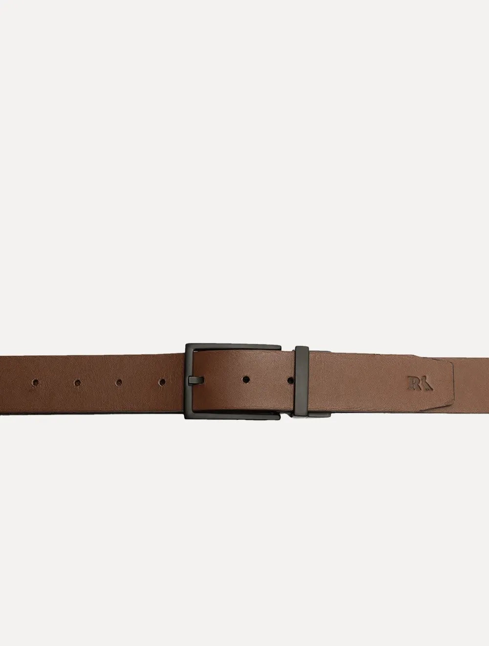 Cinto Reserva Masculino Couro Dupla Face Rajado Caramelo