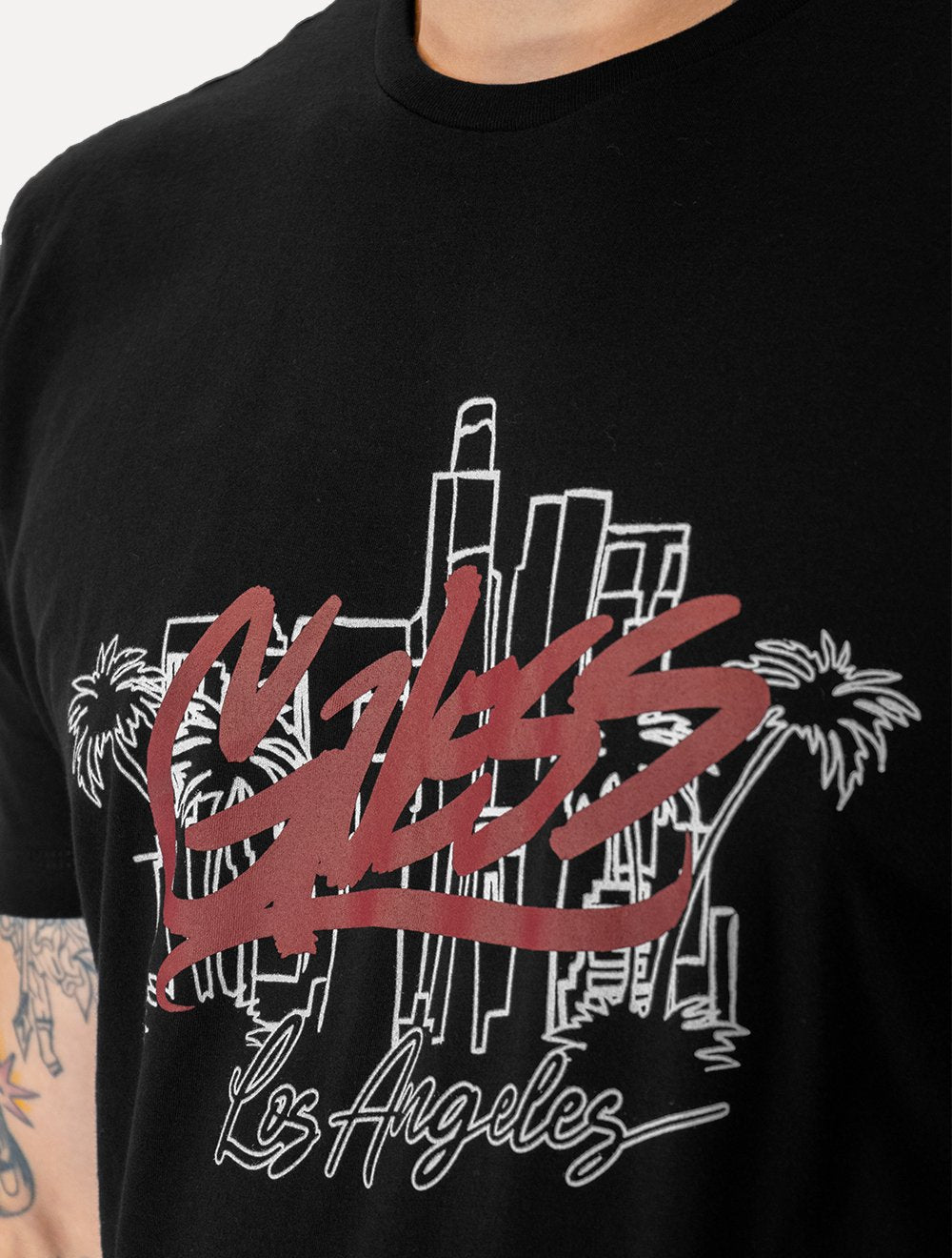 Camiseta Guess Masculina Los Angeles Skyscraper Preta