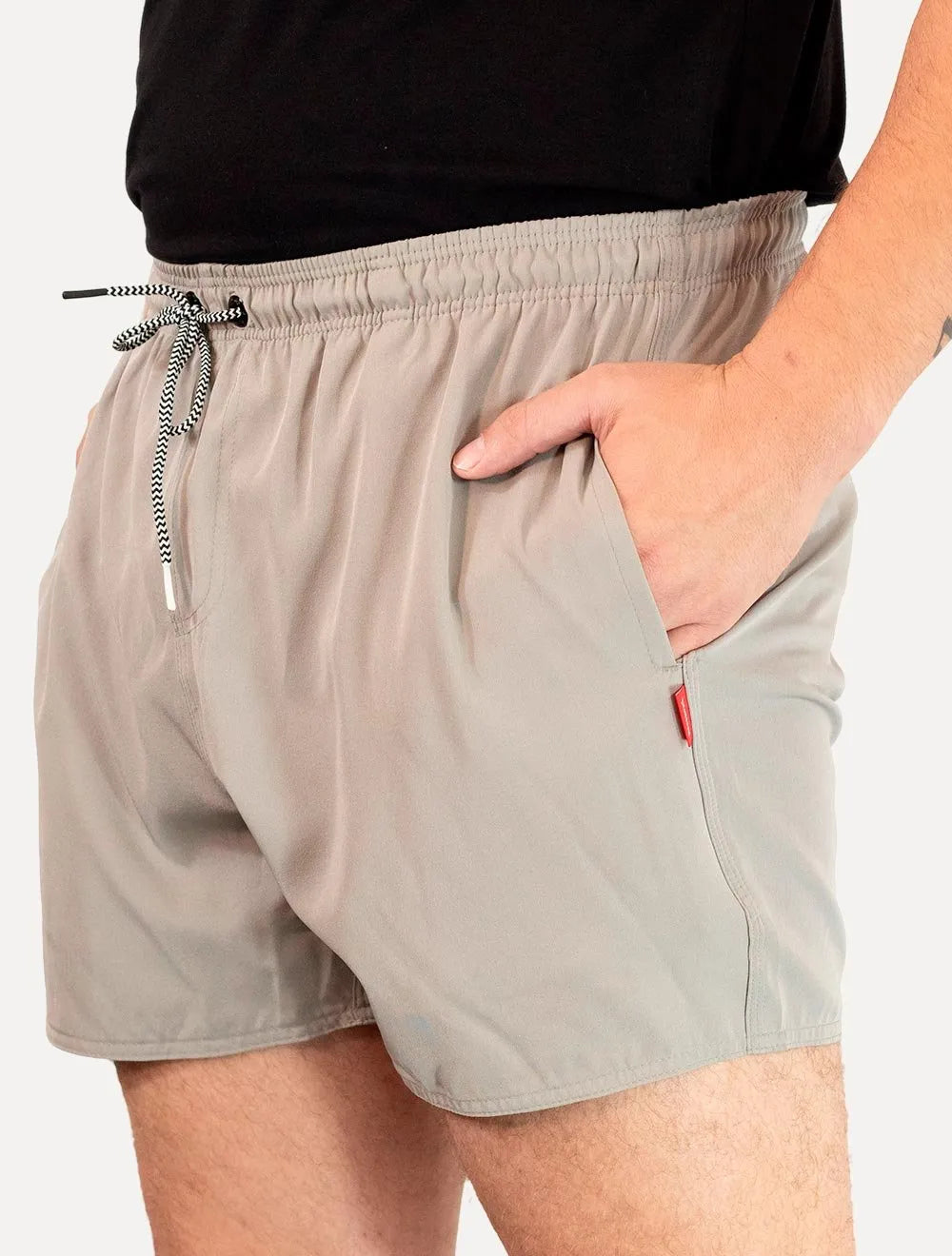 Short Reserva Masculino D'Água Beachwear Liso Basico Lateral Cinza