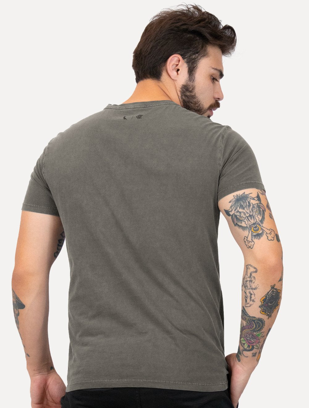 Camiseta Reserva Masculina Sempre Hei De Ser Fla Stoned Chumbo