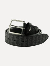 Cinto Lacoste Masculino The Blend Monogram Print Preto