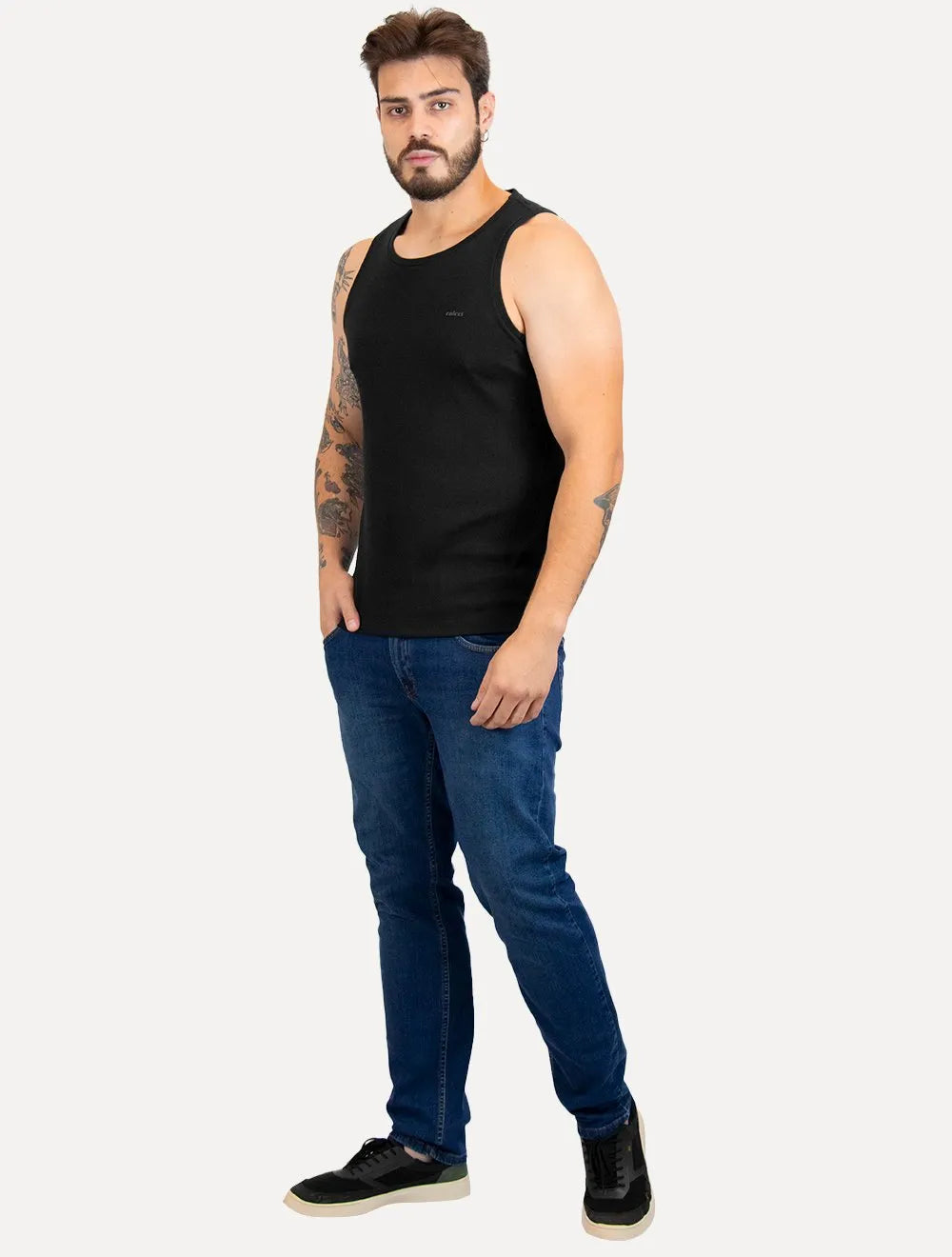 Regata Colcci Masculina Slim Canelada Preta