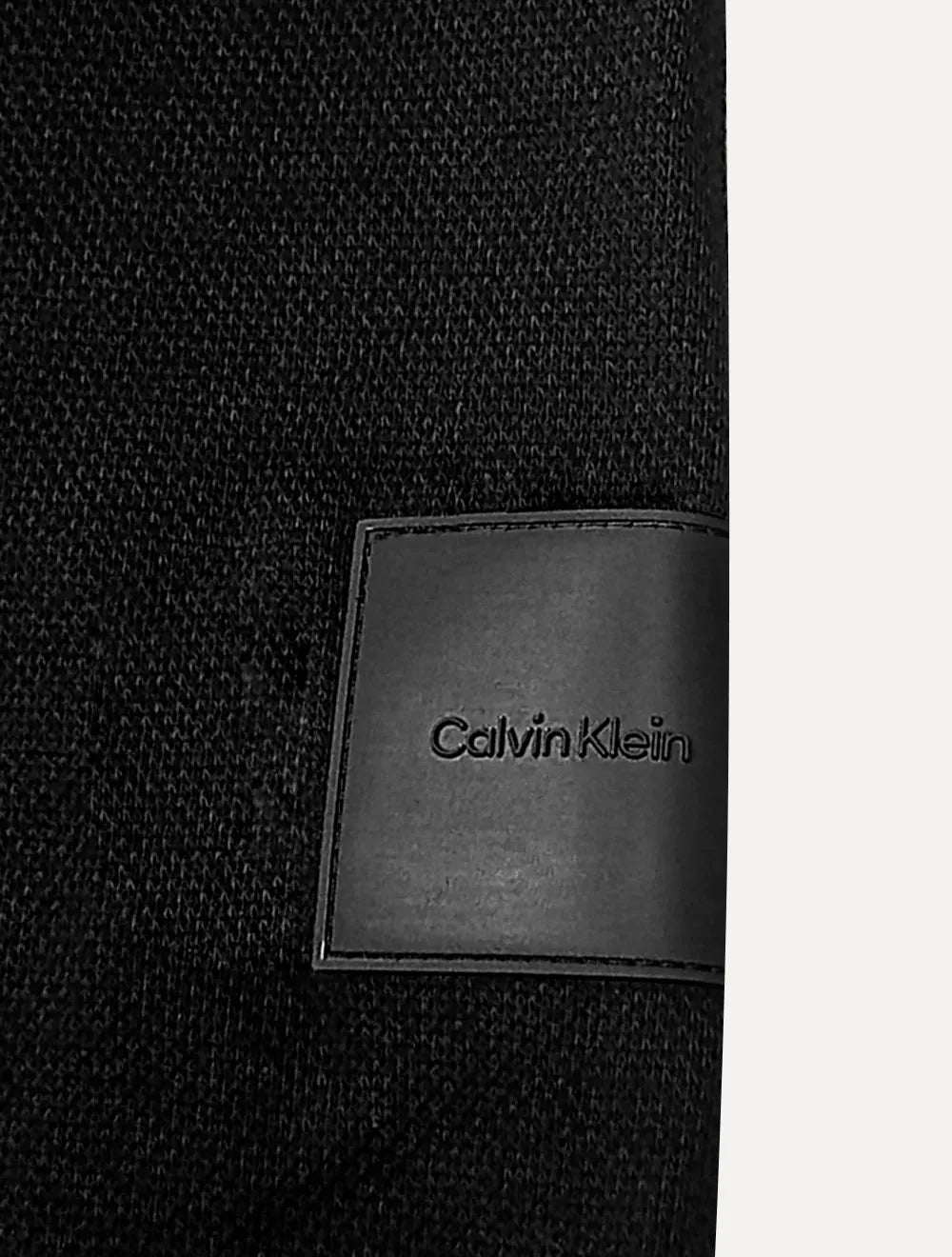 Moletom Calvin Klein Masculino Crewneck Piquet Tag Jogger Preto