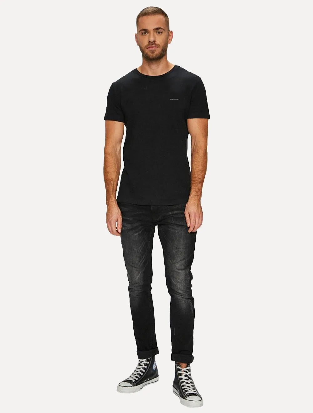 Camiseta Calvin Klein Jeans Masculina Logo Preta