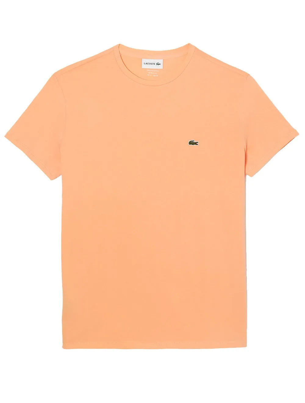 Camiseta Lacoste Masculina Jersey Pima Cotton Laranja Claro