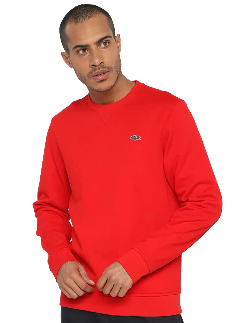 Moletom Lacoste Masculino Sport Crewneck Fleece Vermelho