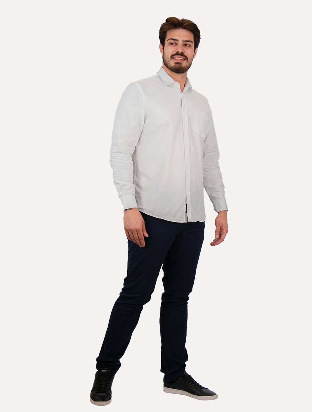 Camisa Aramis Masculina Regular Algodão Lotte Pocket Branca