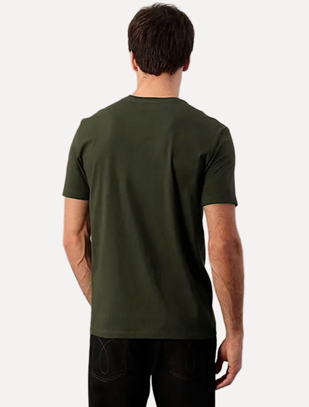 Camiseta Calvin Klein Jeans Masculina Committed to the Environment Verde Militar