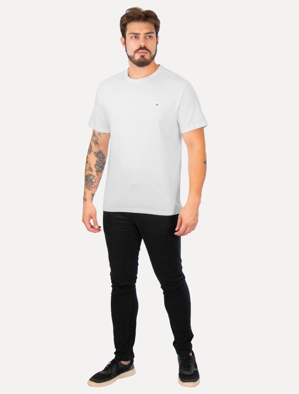 Camiseta Tommy Jeans Masculina Regular Corp Chest Branca