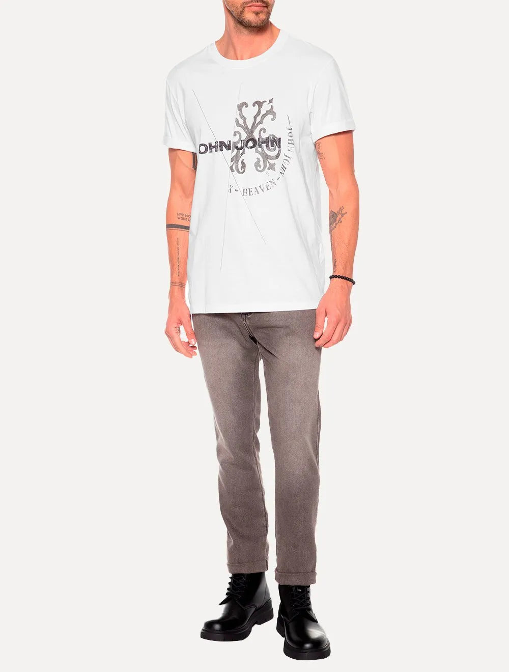 Camiseta John John Masculina Regular Authentic Branca