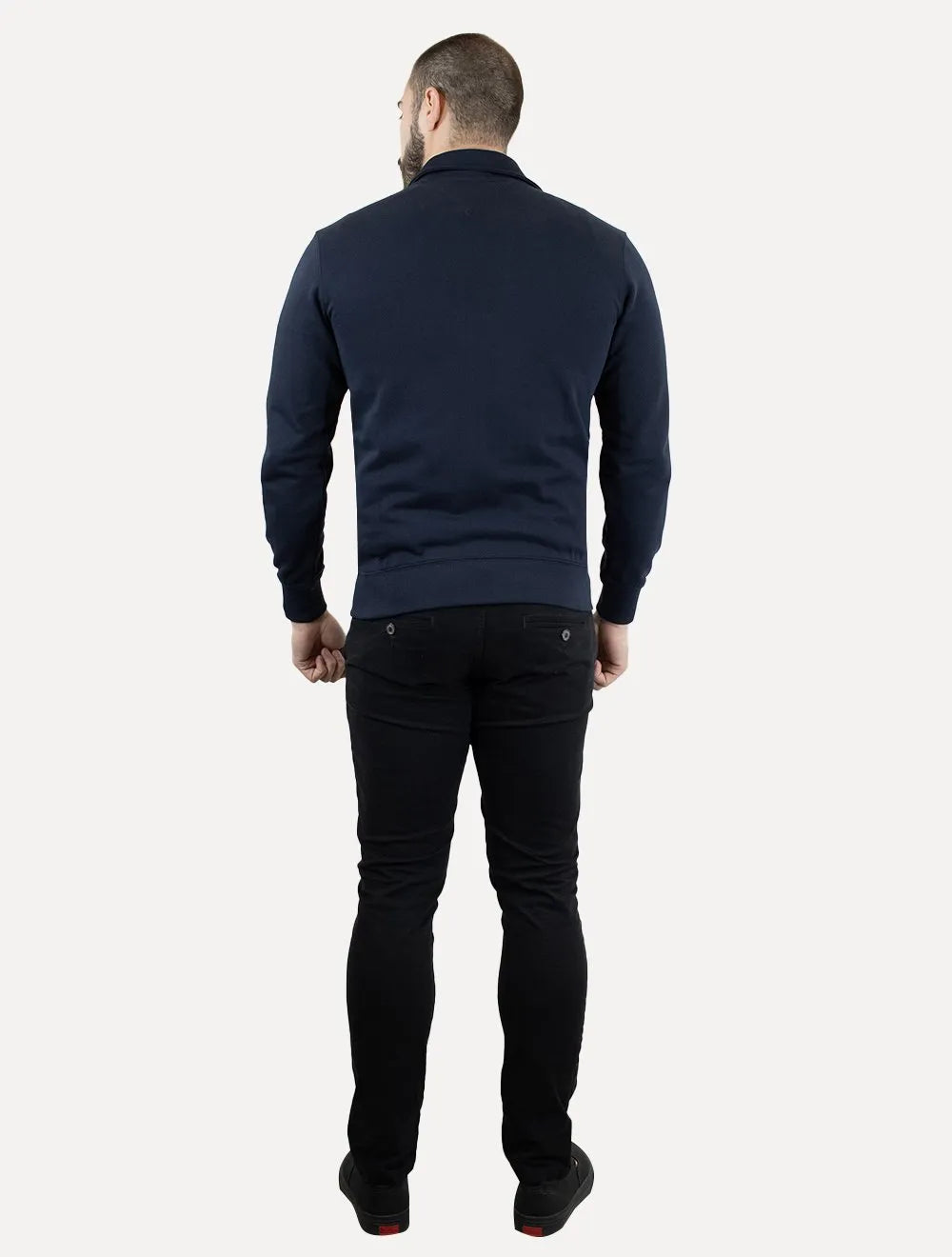 Moletom Tommy Hilfiger Masculino Essential Terry Zip-Thru Azul Marinho